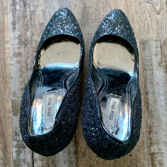 Miu Miu glitter pumps, black - Picture 8 of 8